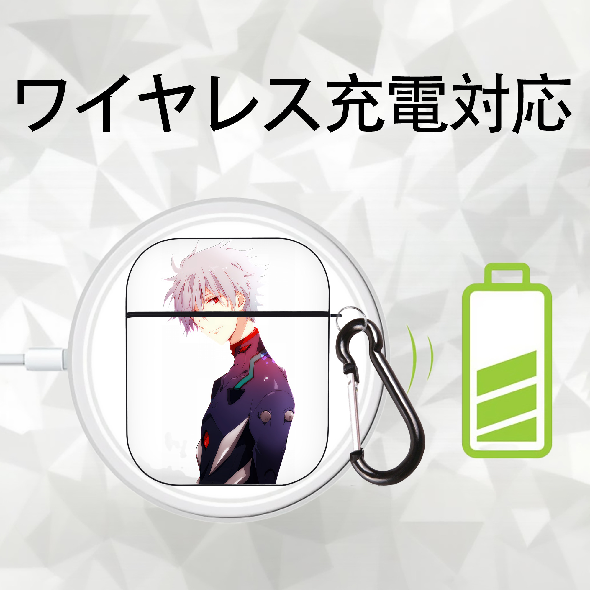 EVA 新世紀エヴァンゲリオン AirPods 第2世代保護ケース ハードシェル ブラック 耐衝撃・防指紋・カラビナ付き