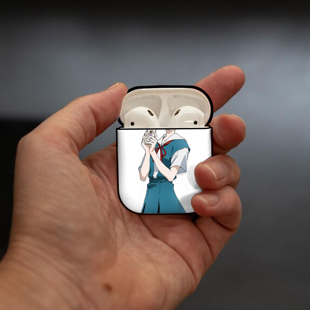 EVA 新世紀エヴァンゲリオン AirPods 第2世代保護ケース ハードシェル ブラック 耐衝撃・防指紋・カラビナ付き