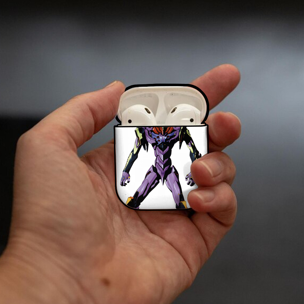 EVA 新世紀エヴァンゲリオン AirPods 第2世代保護ケース ハードシェル ブラック 耐衝撃・防指紋・カラビナ付き