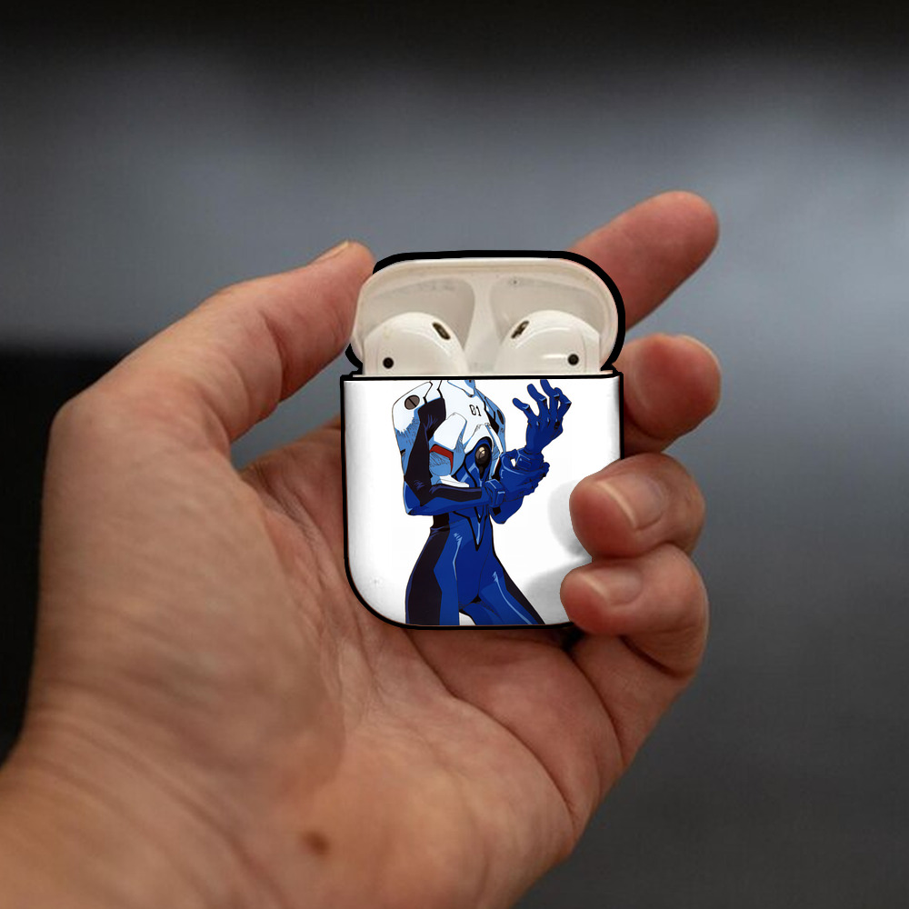 EVA 新世紀エヴァンゲリオン AirPods 第2世代保護ケース ハードシェル ブラック 耐衝撃・防指紋・カラビナ付き