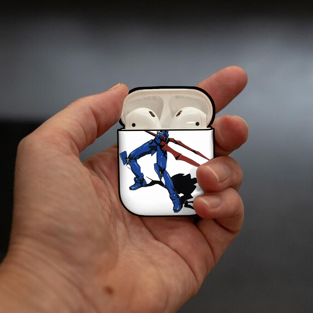 EVA 新世紀エヴァンゲリオン AirPods 第2世代保護ケース ハードシェル ブラック 耐衝撃・防指紋・カラビナ付き