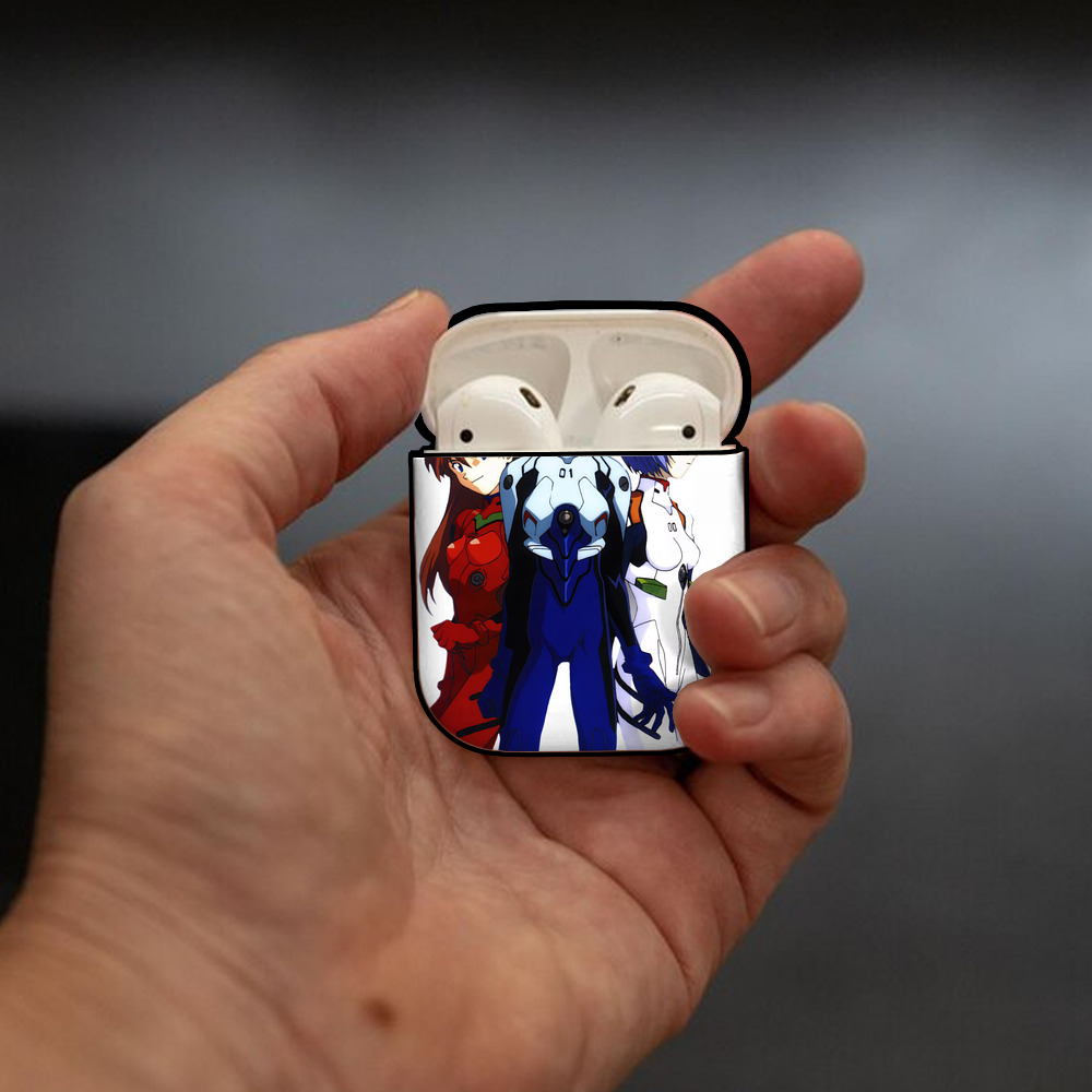 EVA 新世紀エヴァンゲリオン AirPods 第2世代保護ケース ハードシェル ブラック 耐衝撃・防指紋・カラビナ付き
