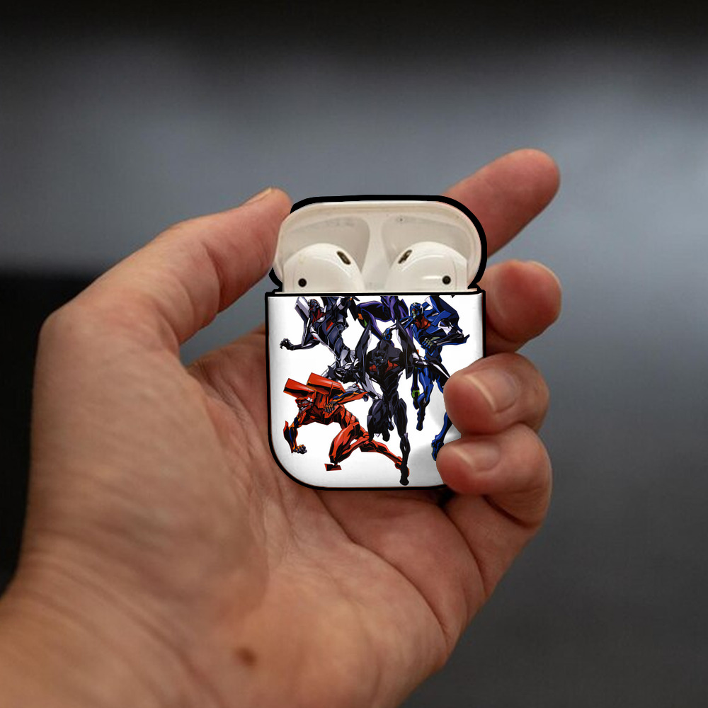 EVA 新世紀エヴァンゲリオン AirPods 第2世代保護ケース ハードシェル ブラック 耐衝撃・防指紋・カラビナ付き