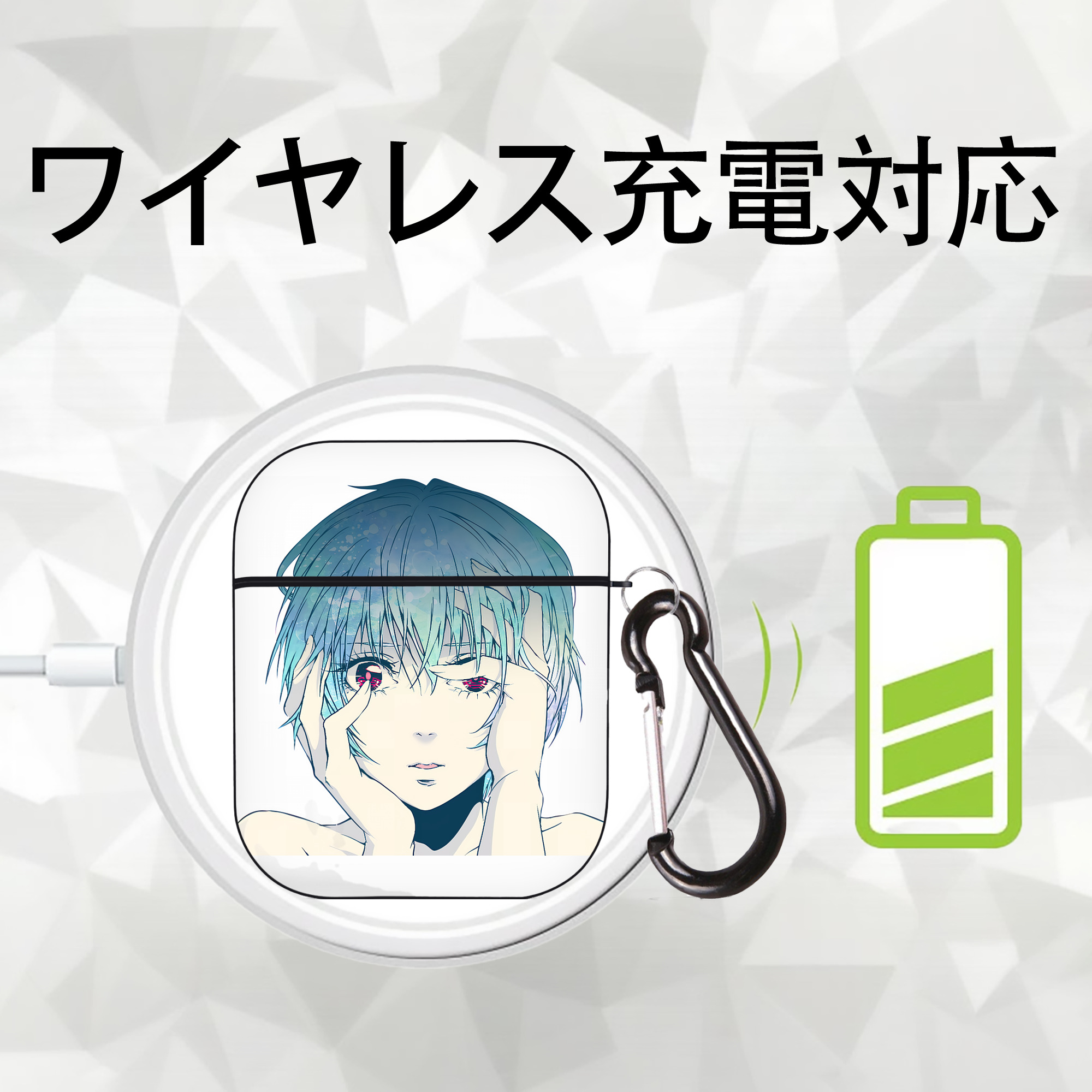 EVA 新世紀エヴァンゲリオン AirPods 第2世代保護ケース ハードシェル ブラック 耐衝撃・防指紋・カラビナ付き