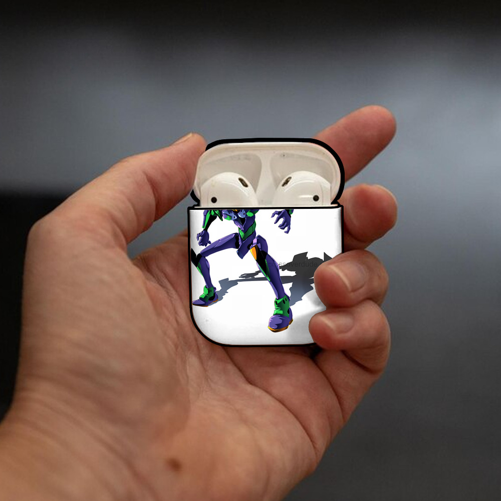 EVA 新世紀エヴァンゲリオン AirPods 第2世代保護ケース ハードシェル ブラック 耐衝撃・防指紋・カラビナ付き