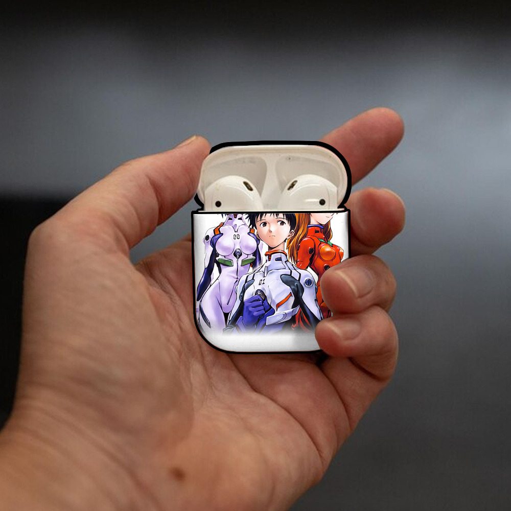 EVA 新世紀エヴァンゲリオン AirPods 第2世代保護ケース ハードシェル ブラック 耐衝撃・防指紋・カラビナ付き