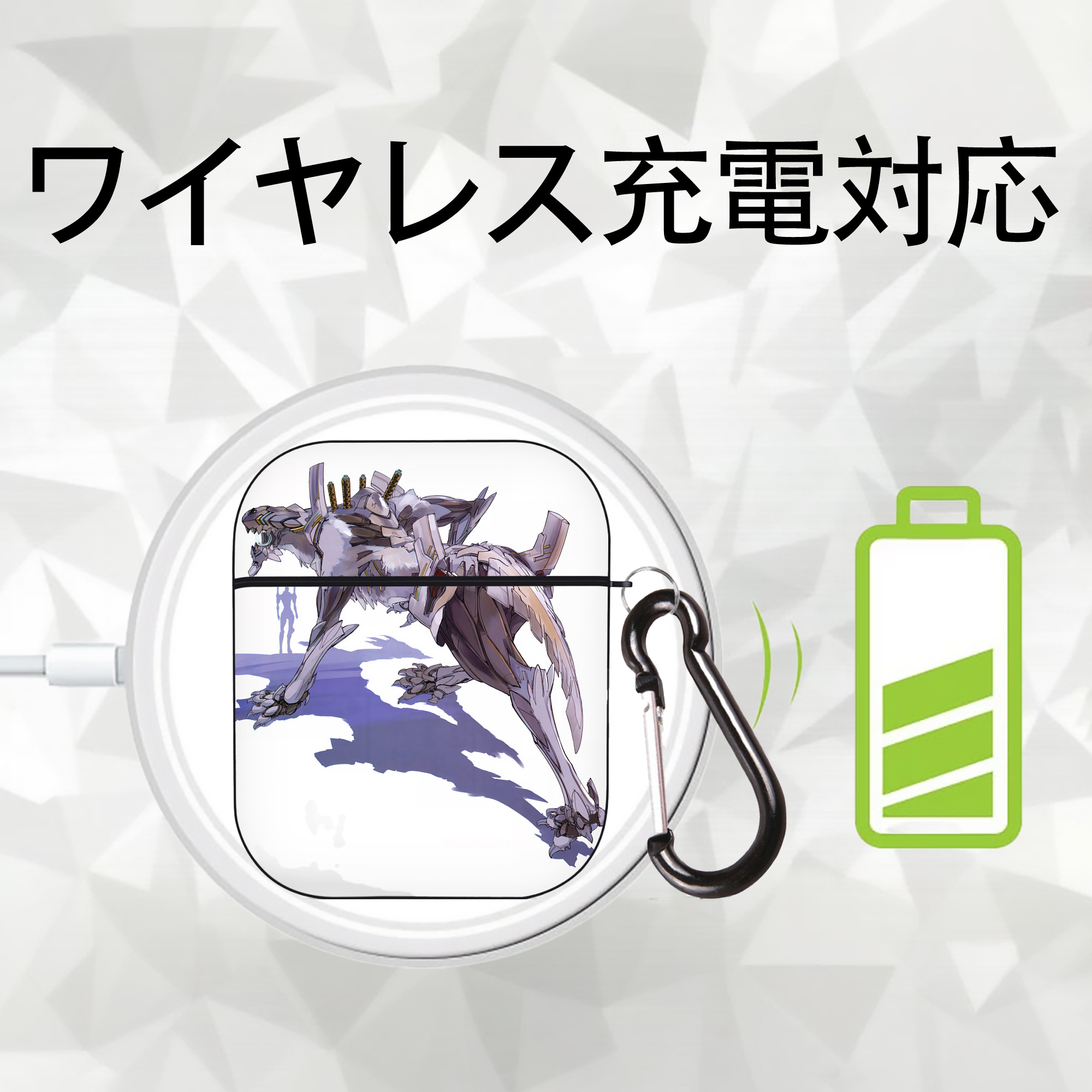 EVA 新世紀エヴァンゲリオン AirPods 第2世代保護ケース ハードシェル ブラック 耐衝撃・防指紋・カラビナ付き
