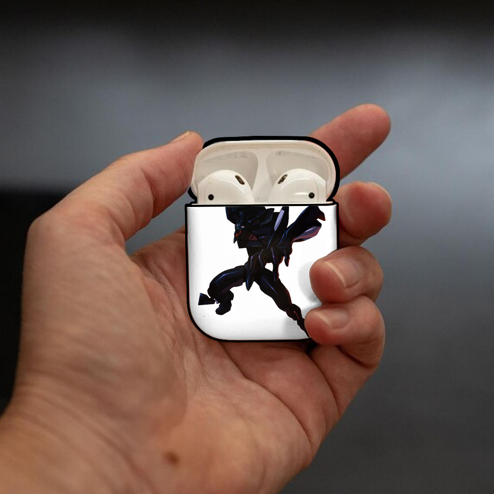 EVA 新世紀エヴァンゲリオン AirPods 第2世代保護ケース ハードシェル ブラック 耐衝撃・防指紋・カラビナ付き