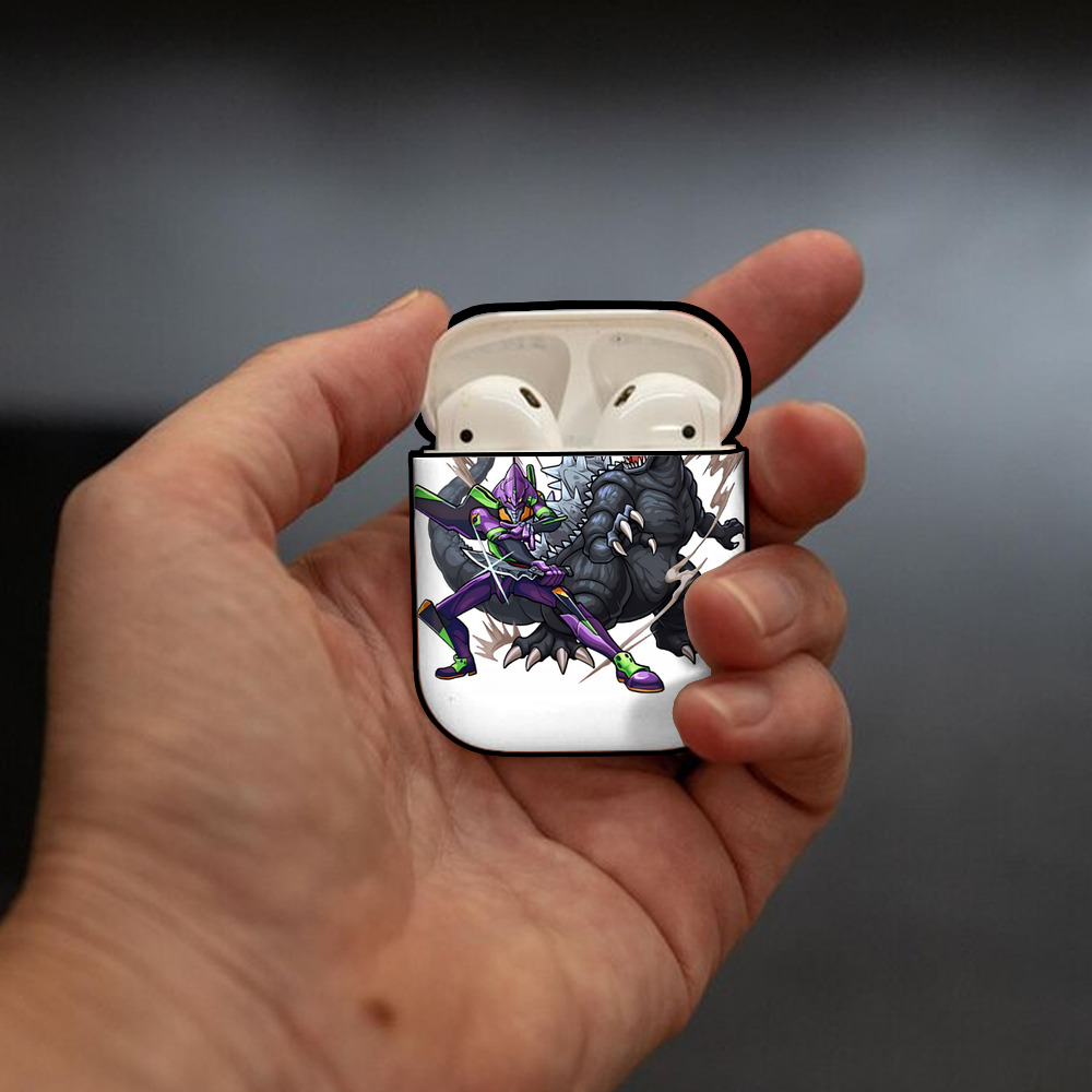 EVA 新世紀エヴァンゲリオン AirPods 第2世代保護ケース ハードシェル ブラック 耐衝撃・防指紋・カラビナ付き