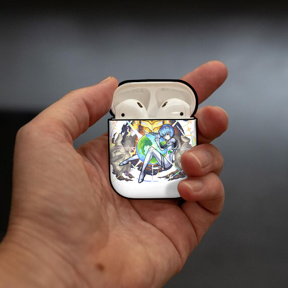 EVA 新世紀エヴァンゲリオン AirPods 第2世代保護ケース ハードシェル ブラック 耐衝撃・防指紋・カラビナ付き