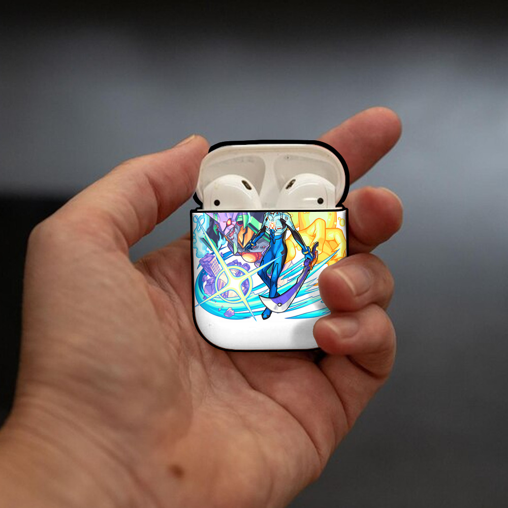 EVA 新世紀エヴァンゲリオン AirPods 第2世代保護ケース ハードシェル ブラック 耐衝撃・防指紋・カラビナ付き