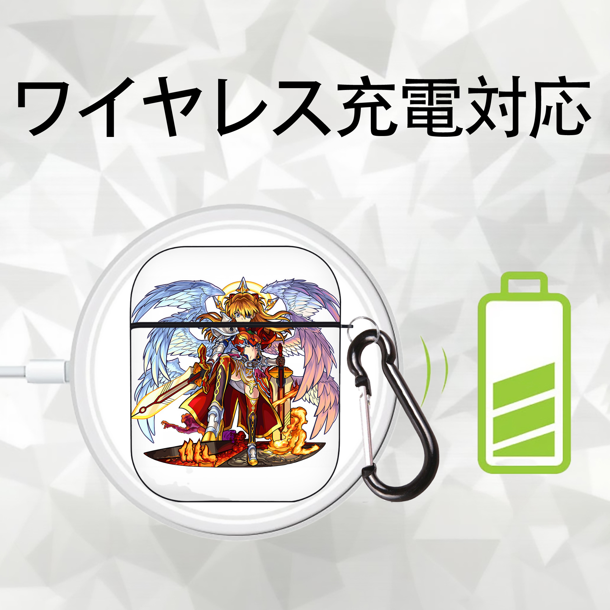 EVA 新世紀エヴァンゲリオン AirPods 第2世代保護ケース ハードシェル ブラック 耐衝撃・防指紋・カラビナ付き
