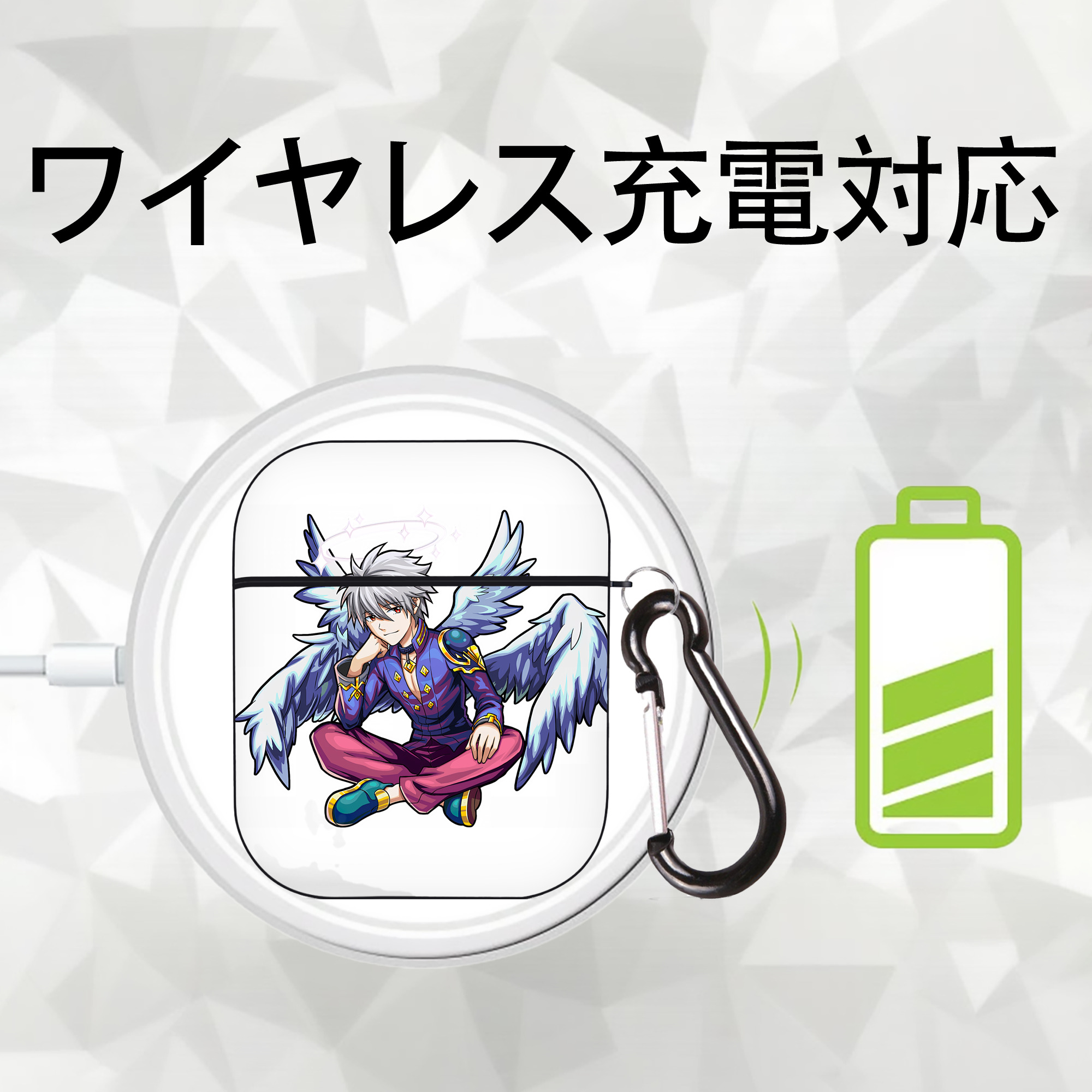 EVA 新世紀エヴァンゲリオン AirPods 第2世代保護ケース ハードシェル ブラック 耐衝撃・防指紋・カラビナ付き