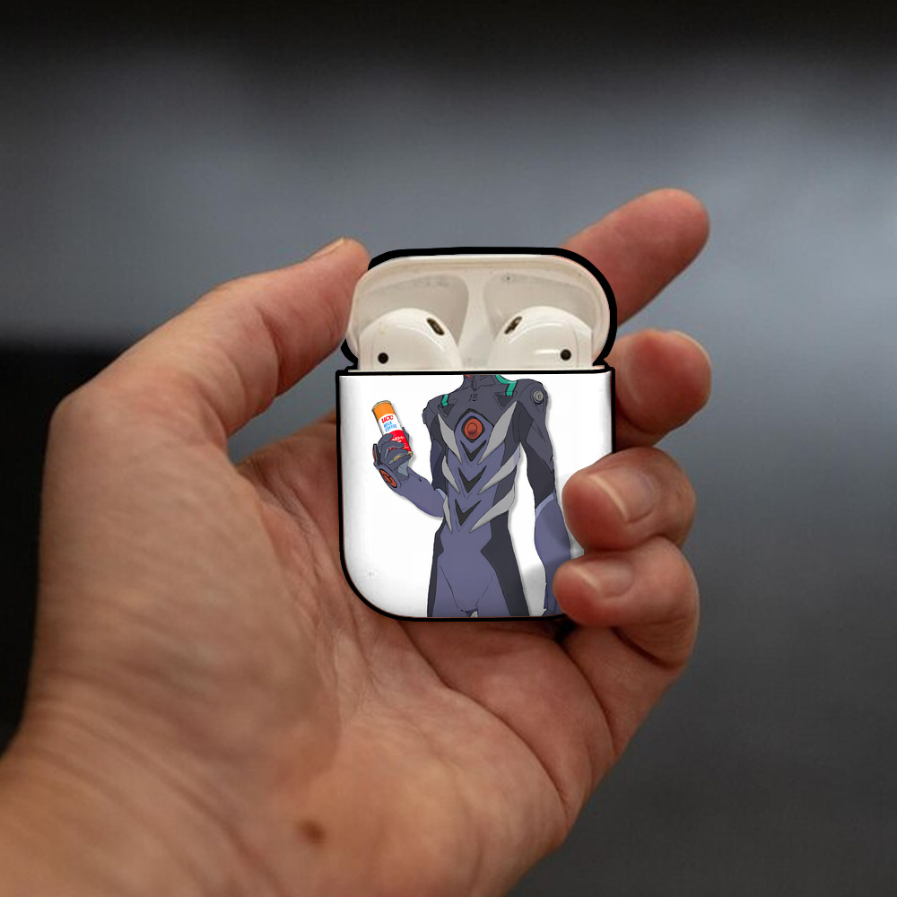 EVA 新世紀エヴァンゲリオン AirPods 第2世代保護ケース ハードシェル ブラック 耐衝撃・防指紋・カラビナ付き
