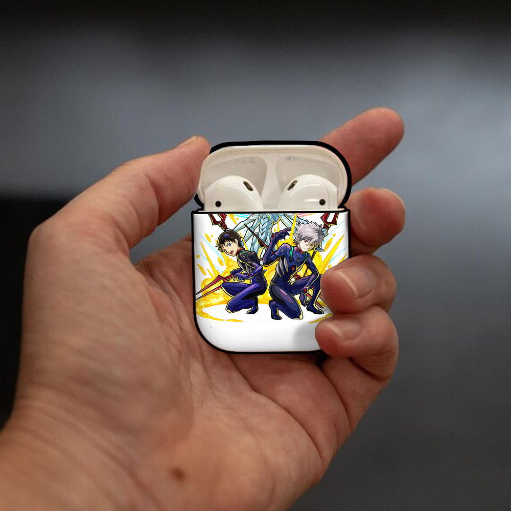 EVA 新世紀エヴァンゲリオン AirPods 第2世代保護ケース ハードシェル ブラック 耐衝撃・防指紋・カラビナ付き