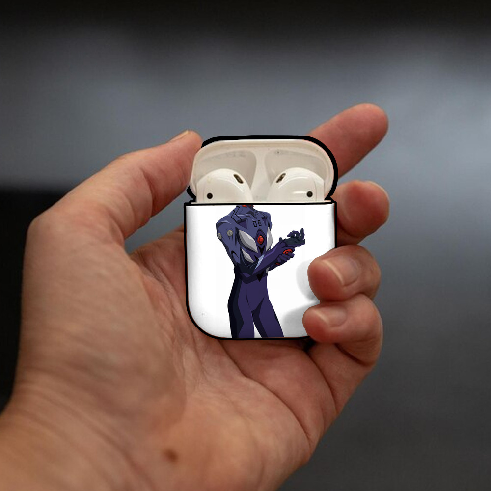 EVA 新世紀エヴァンゲリオン AirPods 第2世代保護ケース ハードシェル ブラック 耐衝撃・防指紋・カラビナ付き