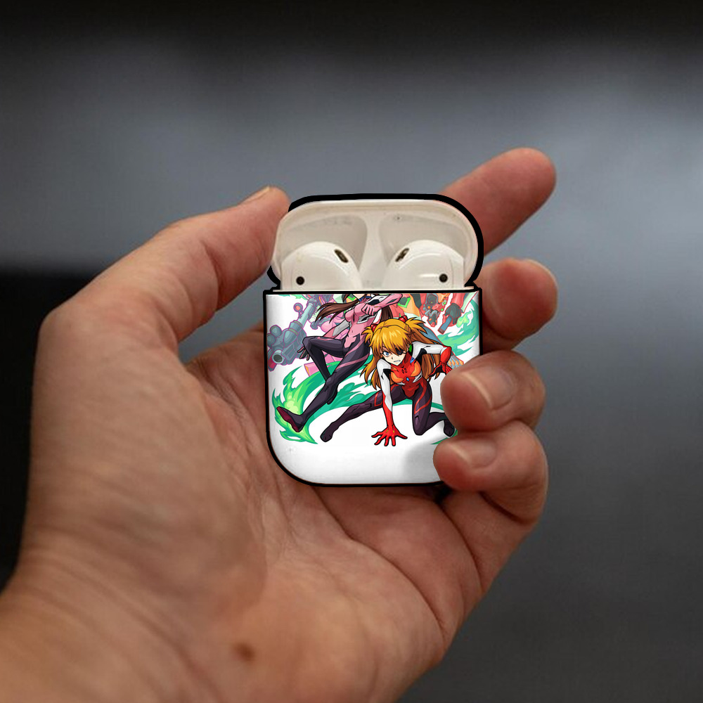 EVA 新世紀エヴァンゲリオン AirPods 第2世代保護ケース ハードシェル ブラック 耐衝撃・防指紋・カラビナ付き
