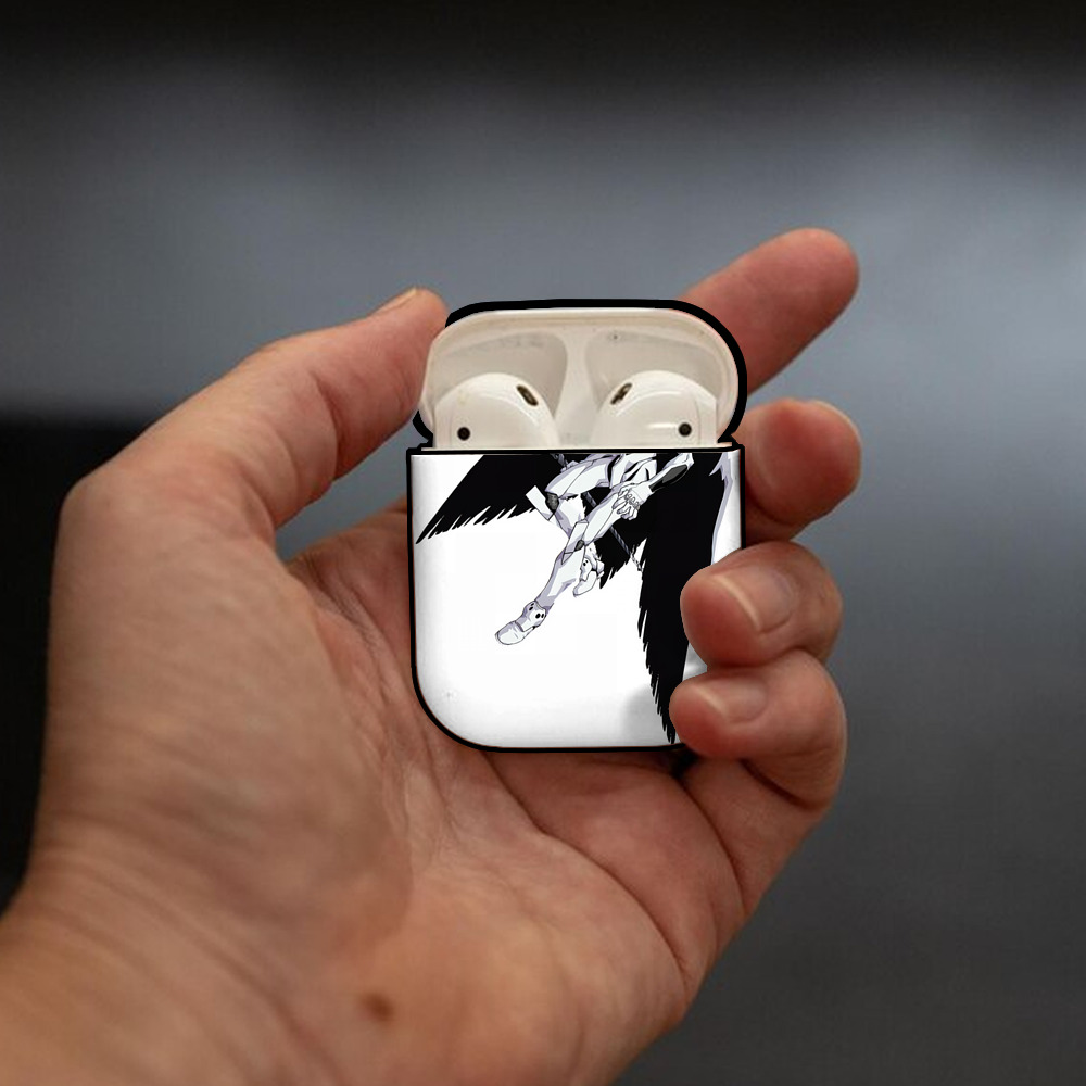 EVA 新世紀エヴァンゲリオン AirPods 第2世代保護ケース ハードシェル ブラック 耐衝撃・防指紋・カラビナ付き