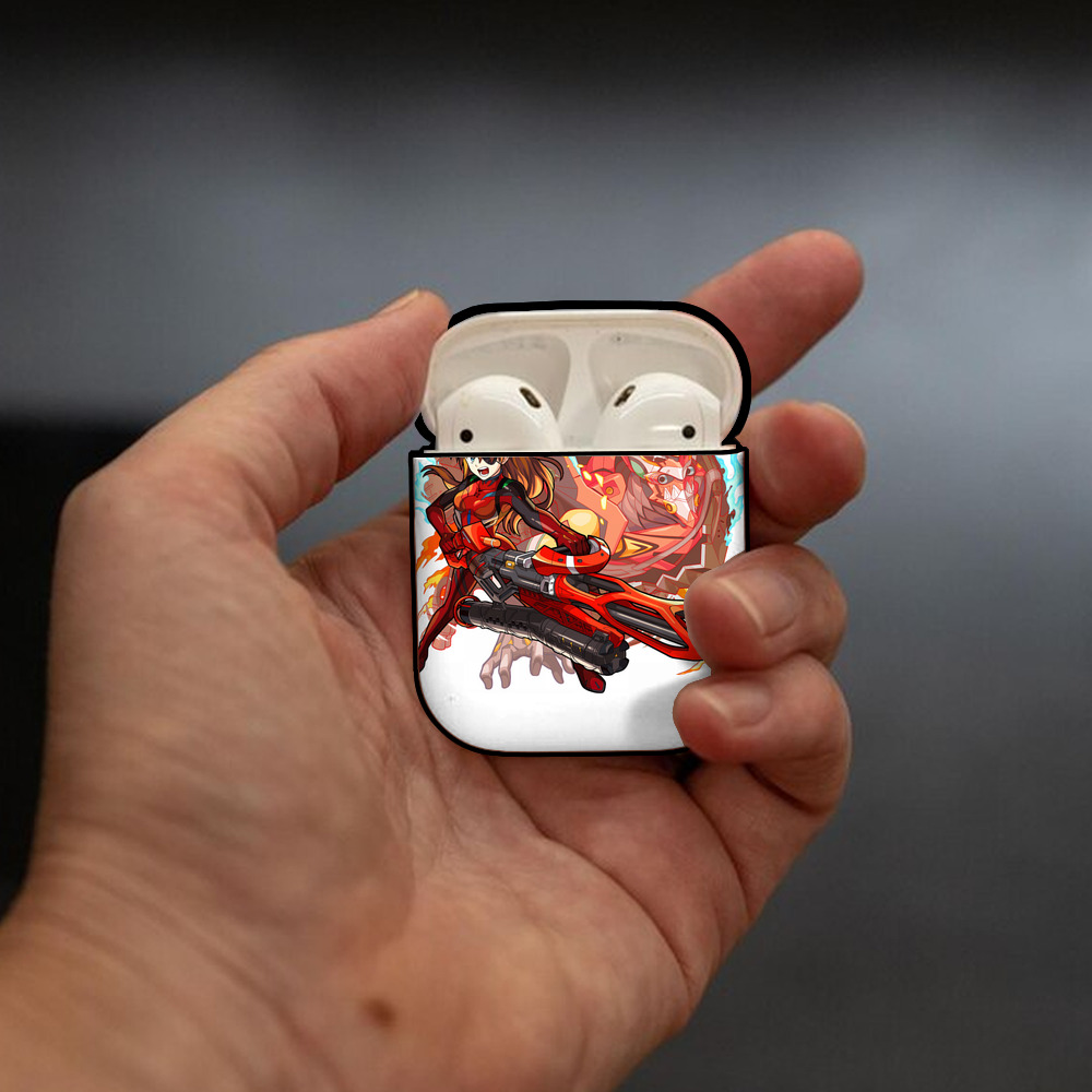 EVA 新世紀エヴァンゲリオン AirPods 第2世代保護ケース ハードシェル ブラック 耐衝撃・防指紋・カラビナ付き
