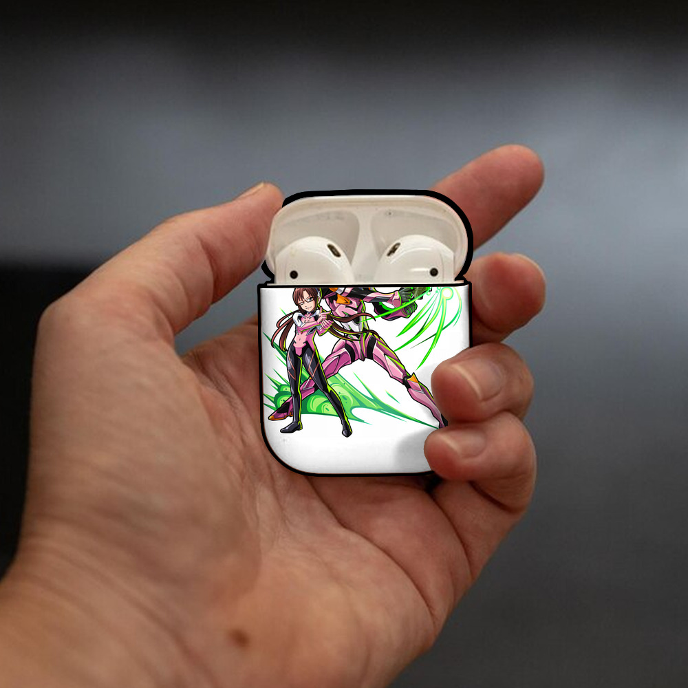 EVA 新世紀エヴァンゲリオン AirPods 第2世代保護ケース ハードシェル ブラック 耐衝撃・防指紋・カラビナ付き