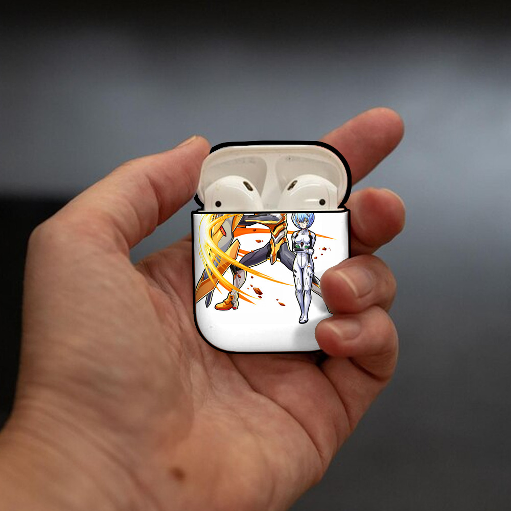 EVA 新世紀エヴァンゲリオン AirPods 第2世代保護ケース ハードシェル ブラック 耐衝撃・防指紋・カラビナ付き