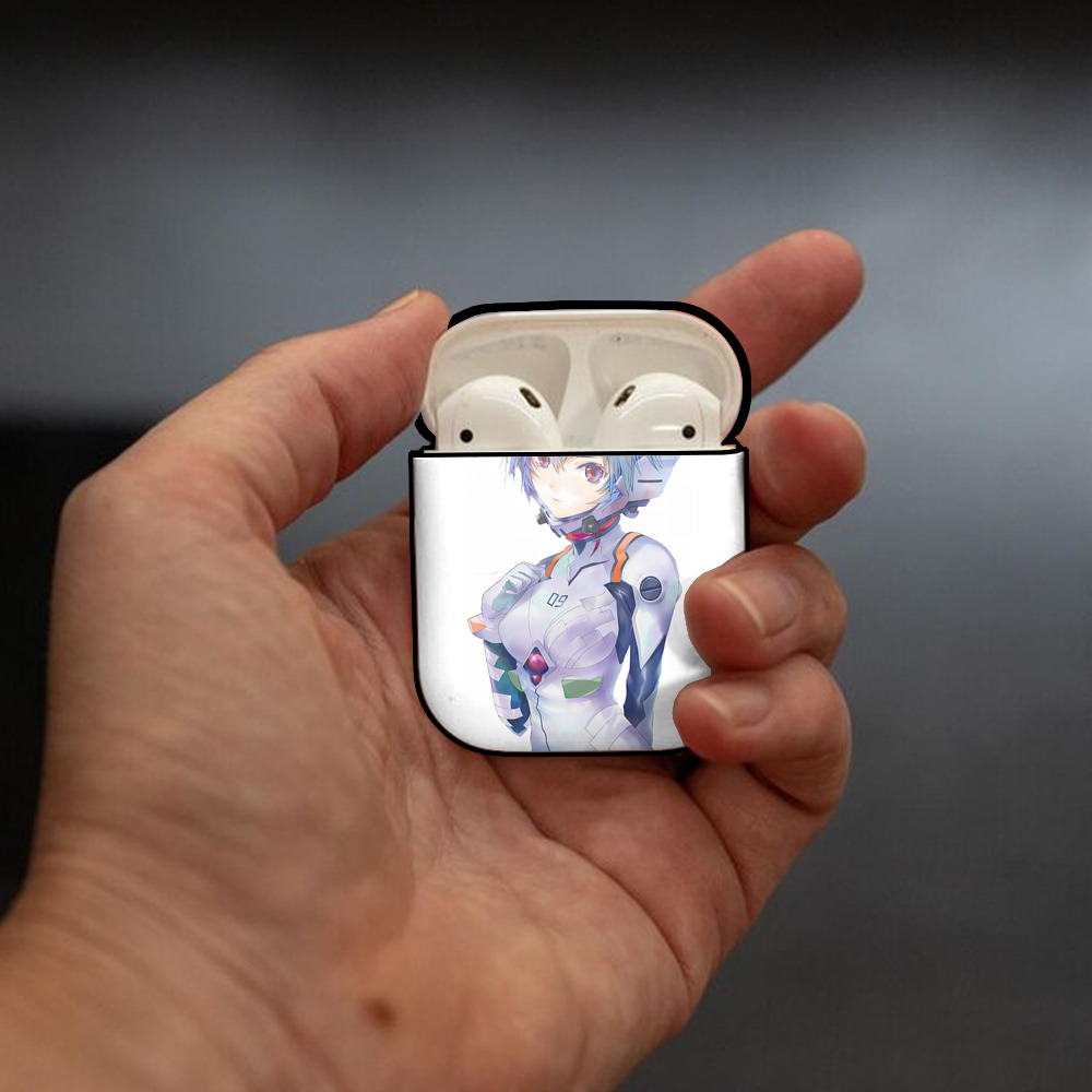 EVA 新世紀エヴァンゲリオン AirPods 第2世代保護ケース ハードシェル ブラック 耐衝撃・防指紋・カラビナ付き