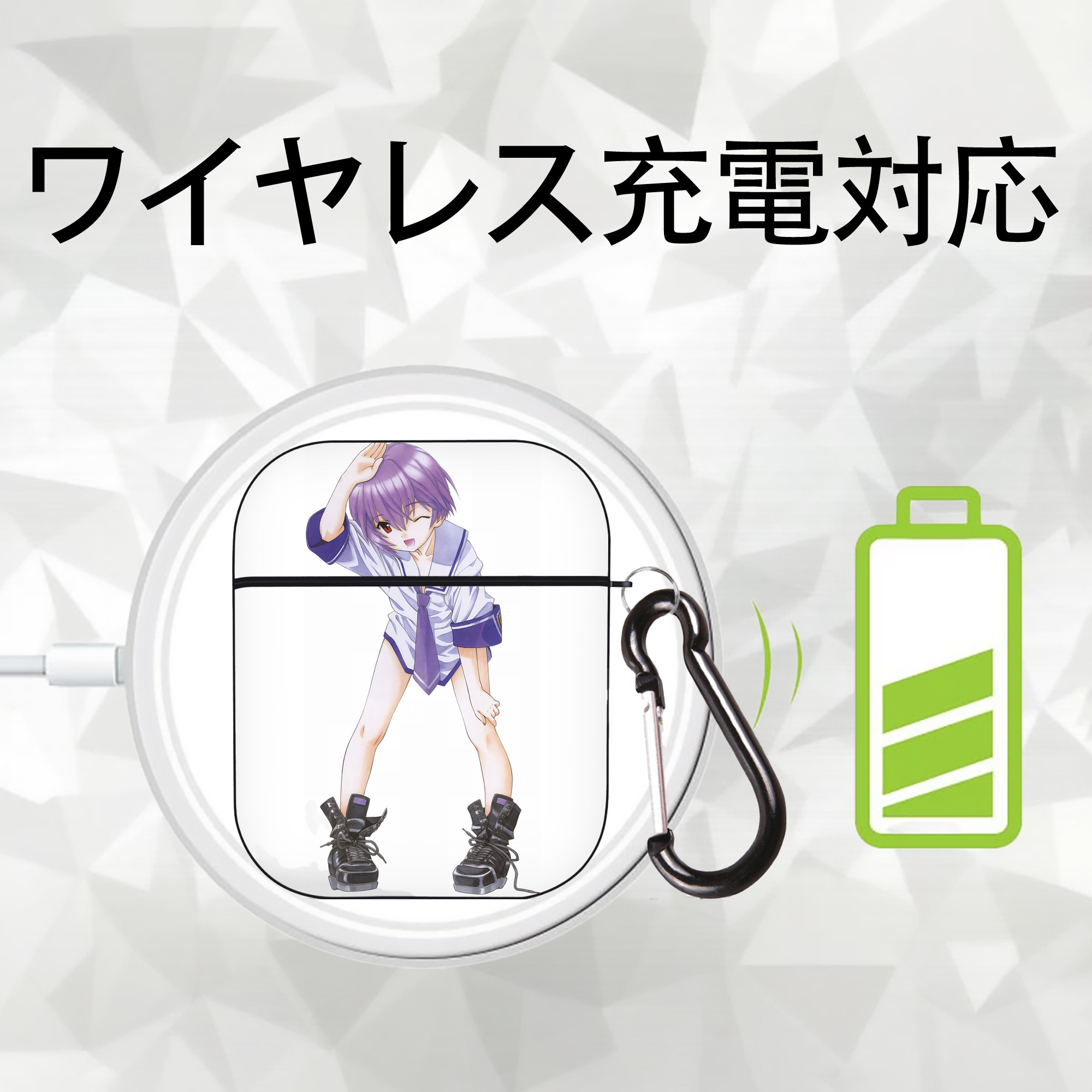 EVA 新世紀エヴァンゲリオン AirPods 第2世代保護ケース ハードシェル ブラック 耐衝撃・防指紋・カラビナ付き