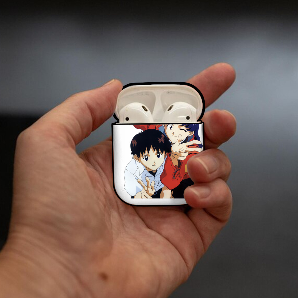 EVA 新世紀エヴァンゲリオン AirPods 第2世代保護ケース ハードシェル ブラック 耐衝撃・防指紋・カラビナ付き