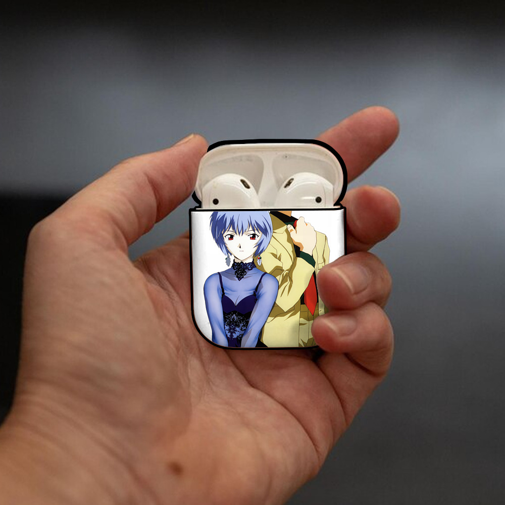 EVA 新世紀エヴァンゲリオン AirPods 第2世代保護ケース ハードシェル ブラック 耐衝撃・防指紋・カラビナ付き