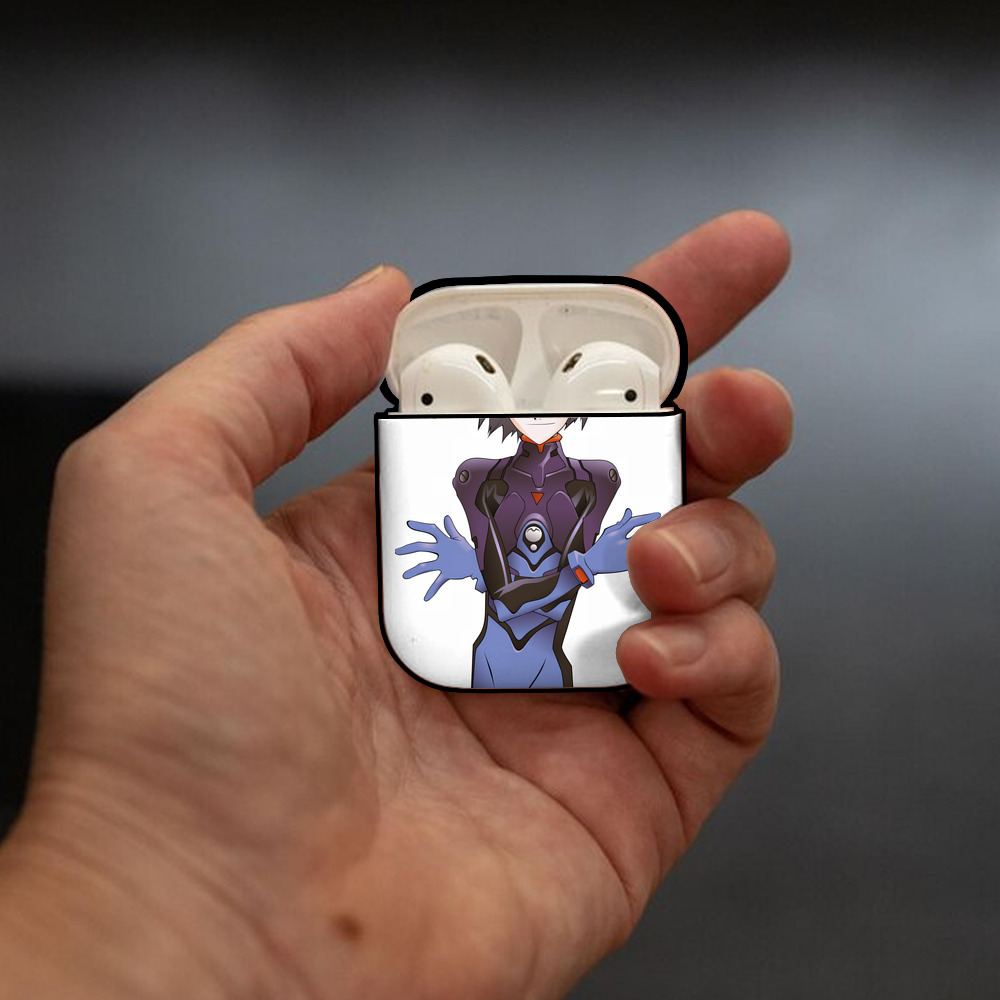 EVA 新世紀エヴァンゲリオン AirPods 第2世代保護ケース ハードシェル ブラック 耐衝撃・防指紋・カラビナ付き
