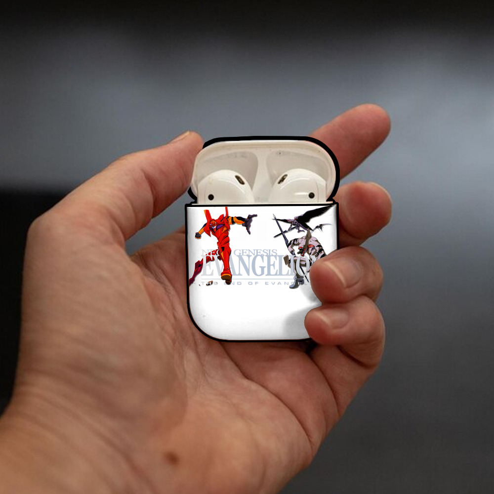 EVA 新世紀エヴァンゲリオン AirPods 第2世代保護ケース ハードシェル ブラック 耐衝撃・防指紋・カラビナ付き