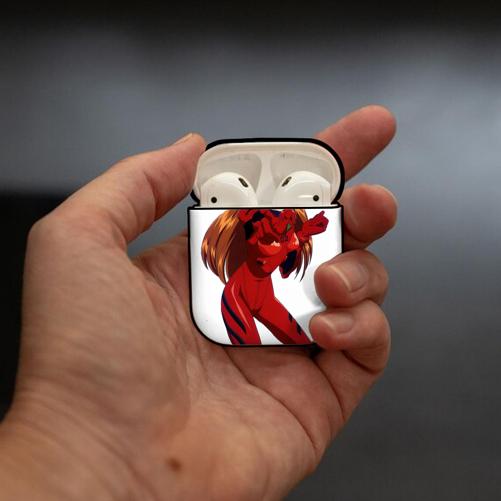 EVA 新世紀エヴァンゲリオン AirPods 第2世代保護ケース ハードシェル ブラック 耐衝撃・防指紋・カラビナ付き