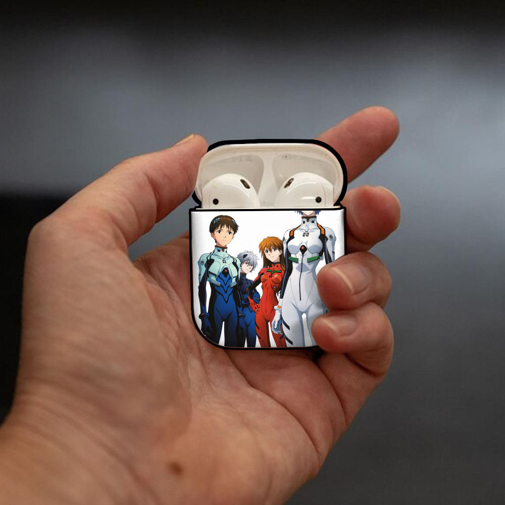 EVA 新世紀エヴァンゲリオン AirPods 第2世代保護ケース ハードシェル ブラック 耐衝撃・防指紋・カラビナ付き