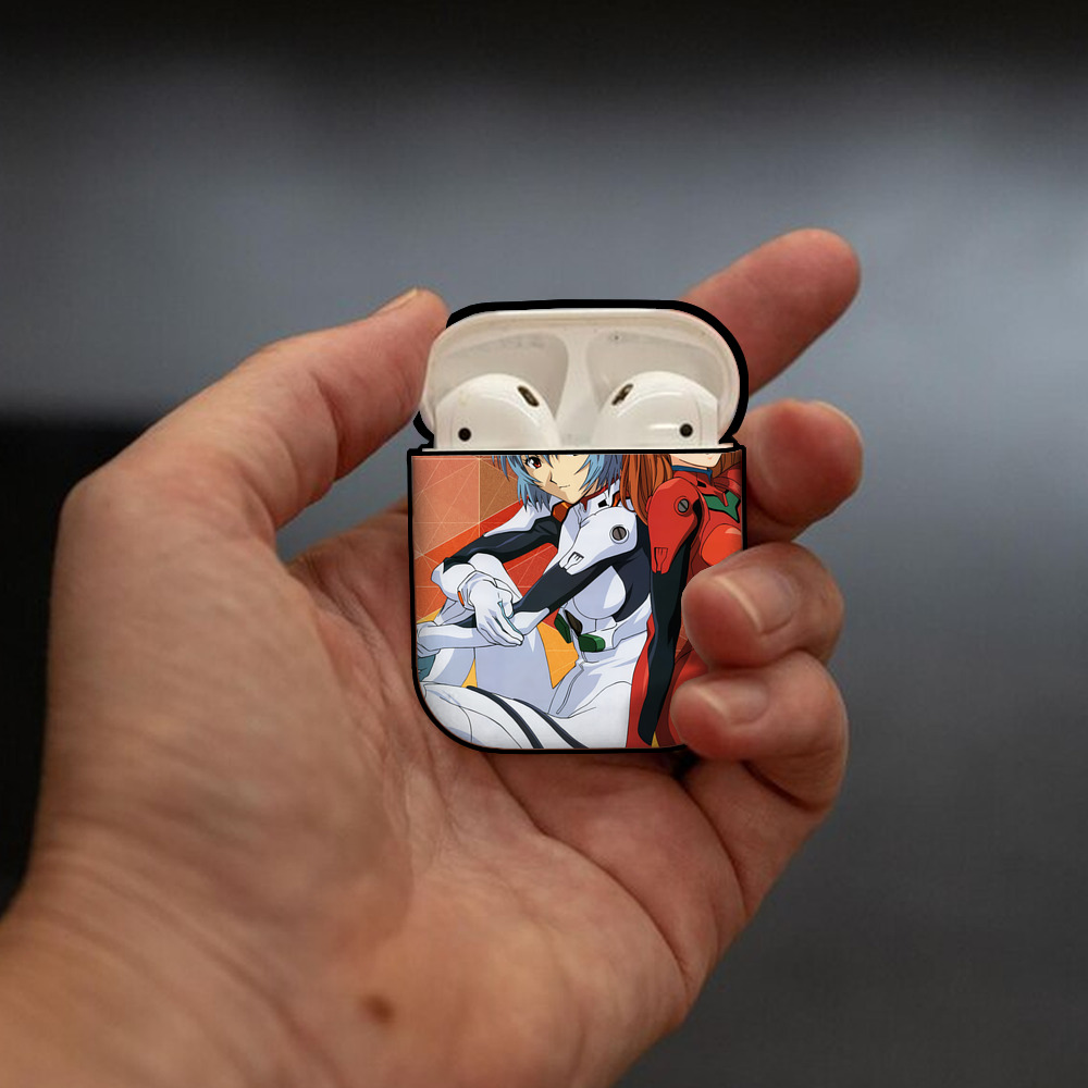 EVA 新世紀エヴァンゲリオン AirPods 第2世代保護ケース ハードシェル ブラック 耐衝撃・防指紋・カラビナ付き