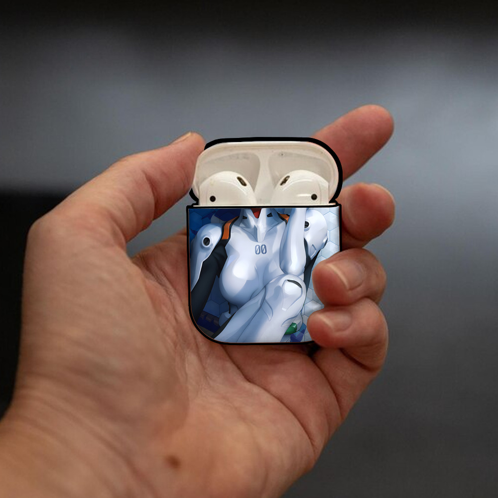EVA 新世紀エヴァンゲリオン AirPods 第2世代保護ケース ハードシェル ブラック 耐衝撃・防指紋・カラビナ付き
