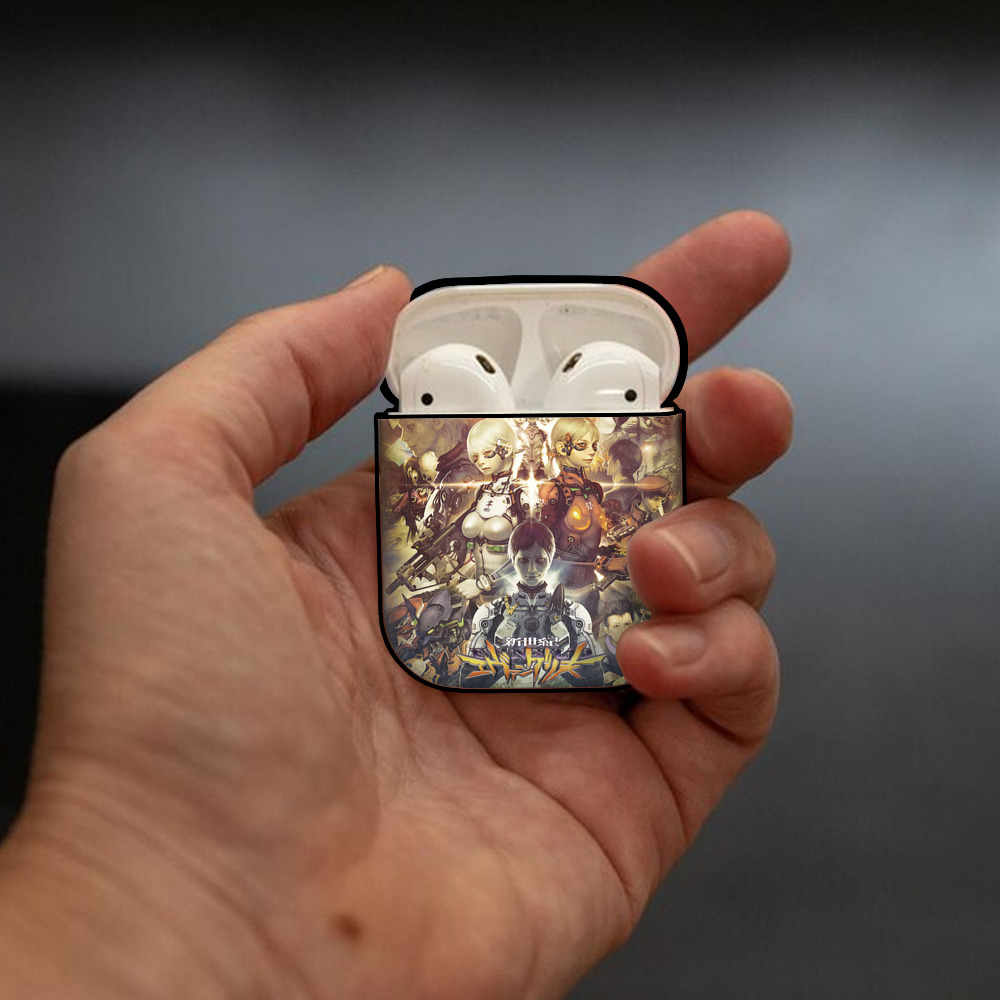 EVA 新世紀エヴァンゲリオン AirPods 第2世代保護ケース ハードシェル ブラック 耐衝撃・防指紋・カラビナ付き
