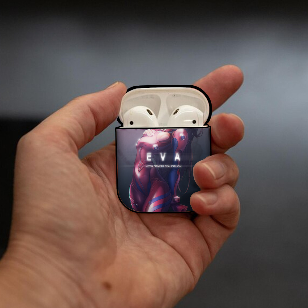 EVA 新世紀エヴァンゲリオン AirPods 第2世代保護ケース ハードシェル ブラック 耐衝撃・防指紋・カラビナ付き