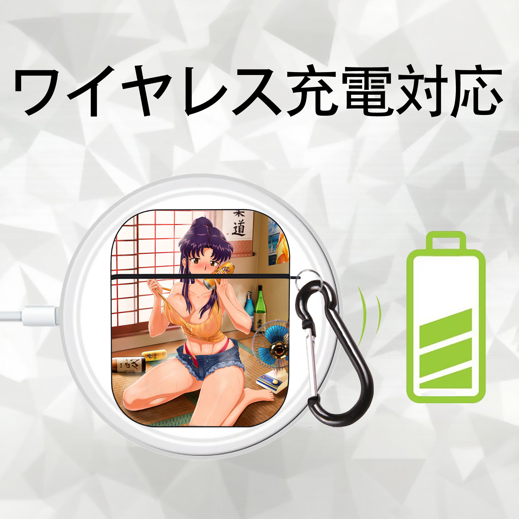 EVA 新世紀エヴァンゲリオン AirPods 第2世代保護ケース ハードシェル ブラック 耐衝撃・防指紋・カラビナ付き