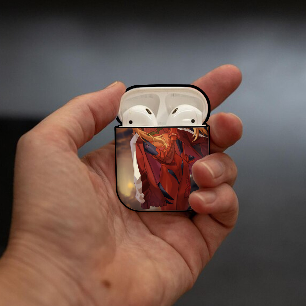 EVA 新世紀エヴァンゲリオン AirPods 第2世代保護ケース ハードシェル ブラック 耐衝撃・防指紋・カラビナ付き