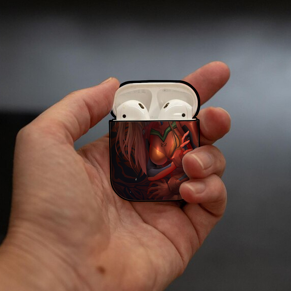 EVA 新世紀エヴァンゲリオン AirPods 第2世代保護ケース ハードシェル ブラック 耐衝撃・防指紋・カラビナ付き