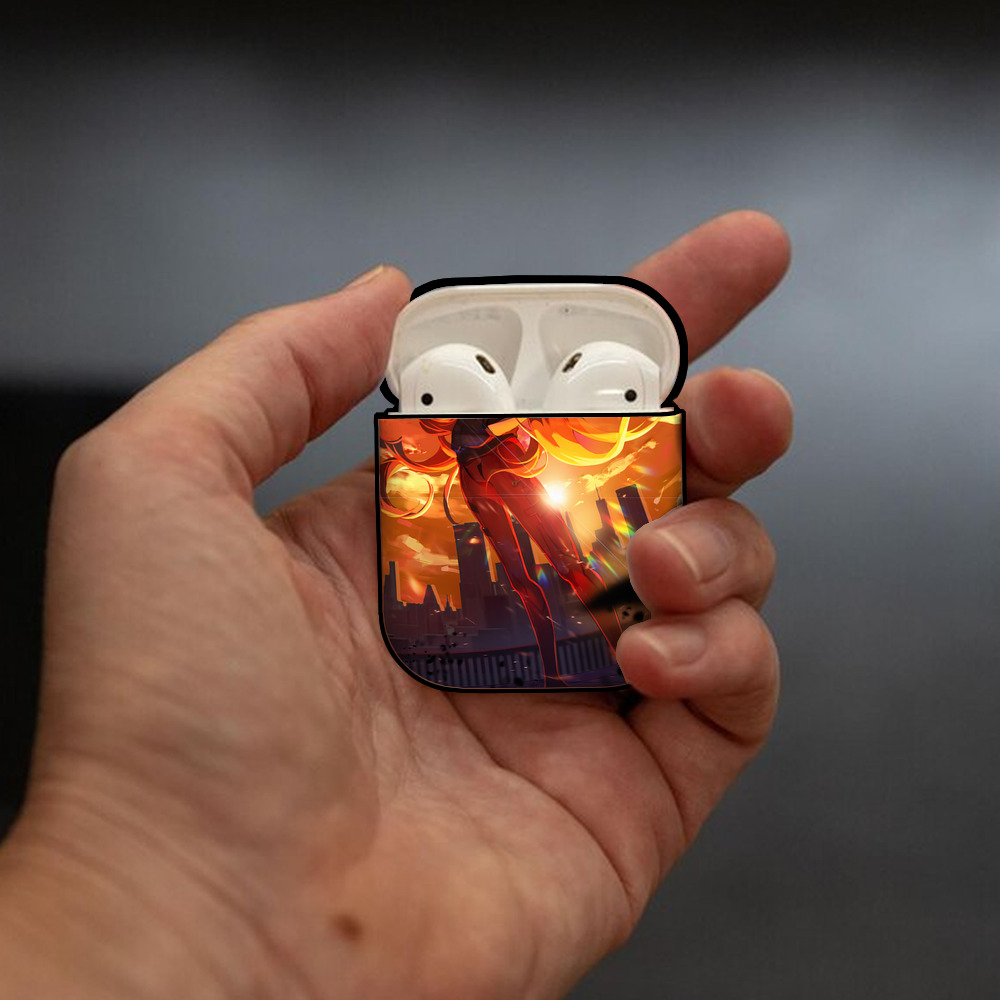 EVA 新世紀エヴァンゲリオン AirPods 第2世代保護ケース ハードシェル ブラック 耐衝撃・防指紋・カラビナ付き