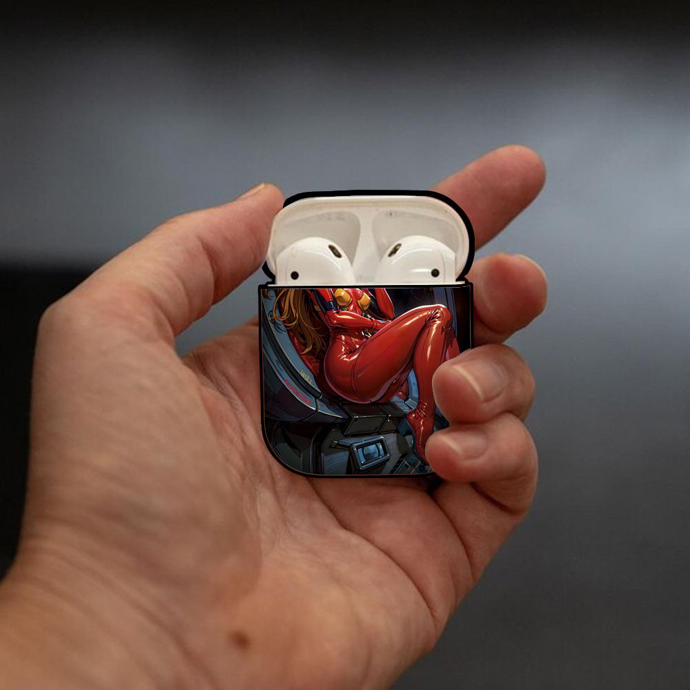 EVA 新世紀エヴァンゲリオン AirPods 第2世代保護ケース ハードシェル ブラック 耐衝撃・防指紋・カラビナ付き