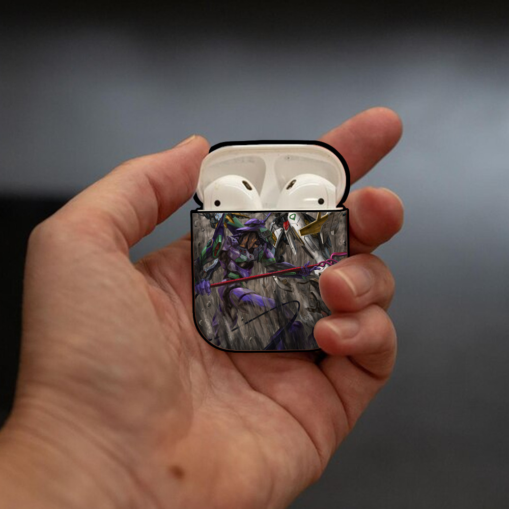 EVA 新世紀エヴァンゲリオン AirPods 第2世代保護ケース ハードシェル ブラック 耐衝撃・防指紋・カラビナ付き