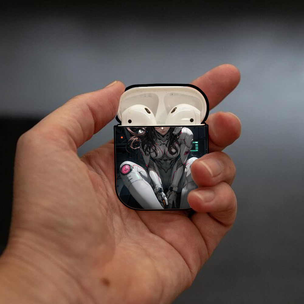 EVA 新世紀エヴァンゲリオン AirPods 第2世代保護ケース ハードシェル ブラック 耐衝撃・防指紋・カラビナ付き