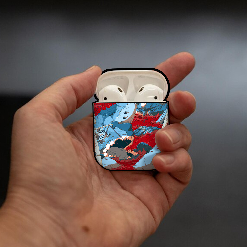 EVA 新世紀エヴァンゲリオン AirPods 第2世代保護ケース ハードシェル ブラック 耐衝撃・防指紋・カラビナ付き