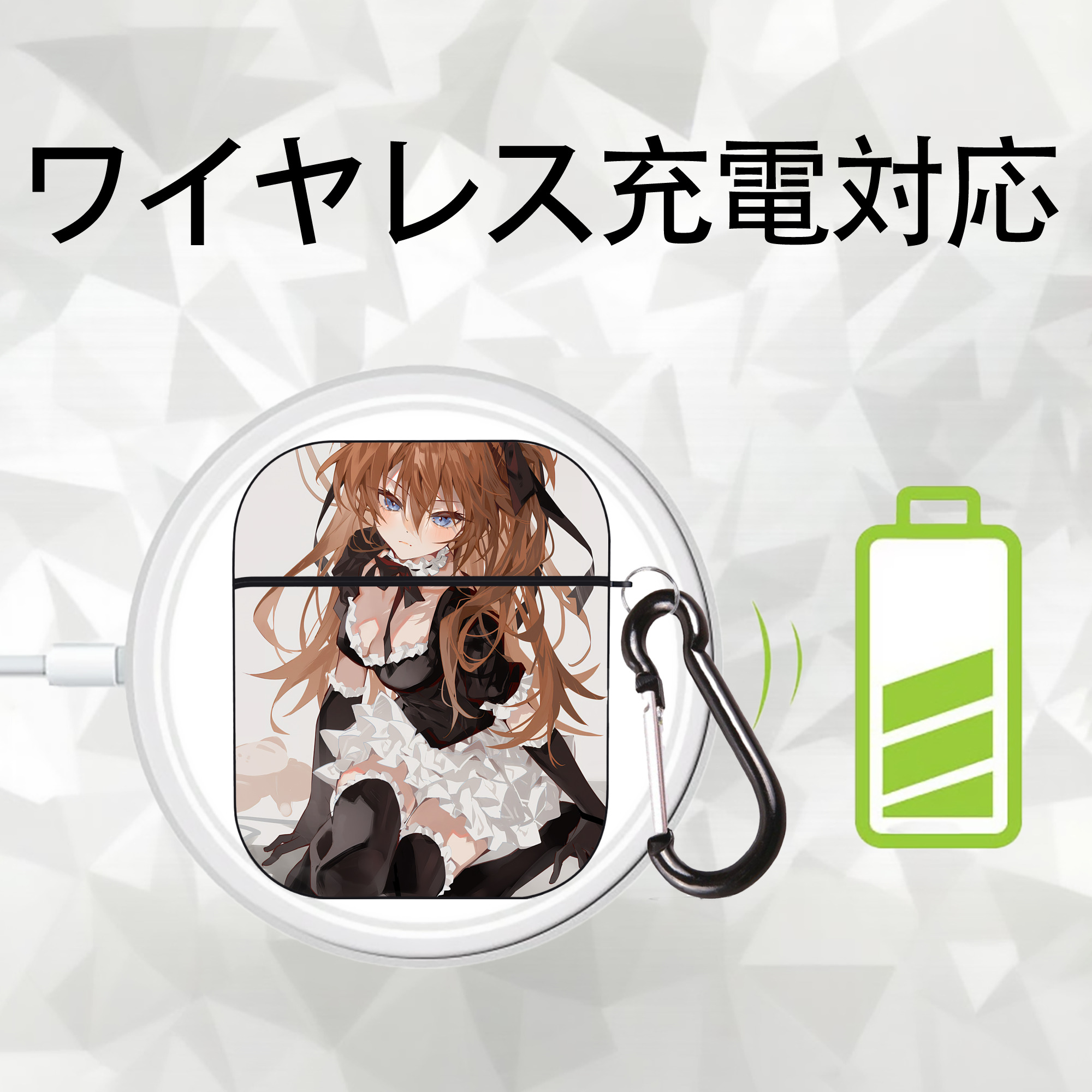 EVA 新世紀エヴァンゲリオン AirPods 第2世代保護ケース ハードシェル ブラック 耐衝撃・防指紋・カラビナ付き