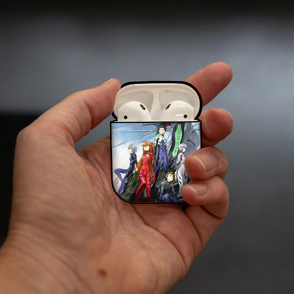EVA 新世紀エヴァンゲリオン AirPods 第2世代保護ケース ハードシェル ブラック 耐衝撃・防指紋・カラビナ付き