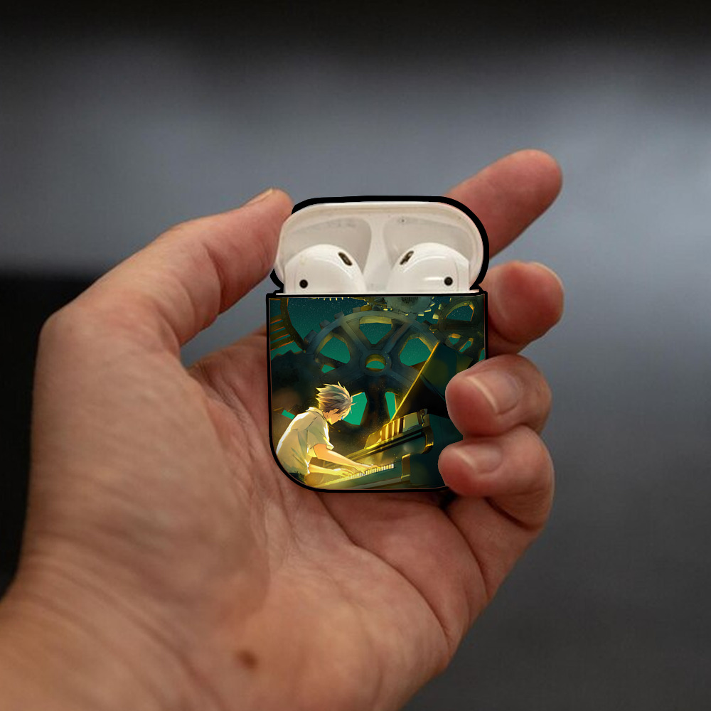 EVA 新世紀エヴァンゲリオン AirPods 第2世代保護ケース ハードシェル ブラック 耐衝撃・防指紋・カラビナ付き