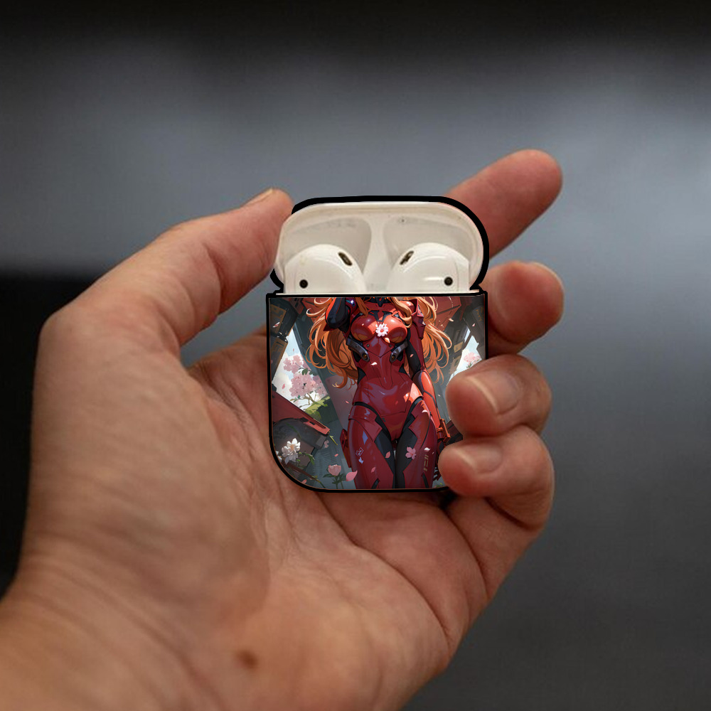 EVA 新世紀エヴァンゲリオン AirPods 第2世代保護ケース ハードシェル ブラック 耐衝撃・防指紋・カラビナ付き