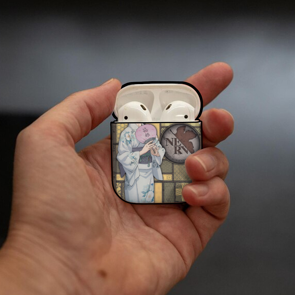 EVA 新世紀エヴァンゲリオン AirPods 第2世代保護ケース ハードシェル ブラック 耐衝撃・防指紋・カラビナ付き